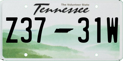 TN license plate Z3731W