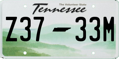 TN license plate Z3733M