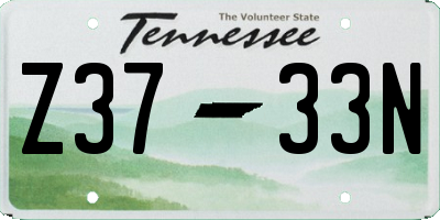 TN license plate Z3733N