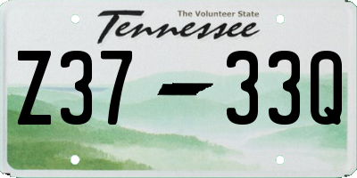 TN license plate Z3733Q