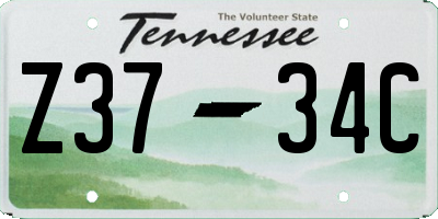 TN license plate Z3734C