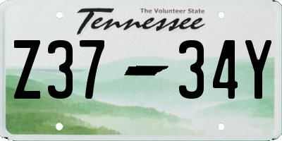 TN license plate Z3734Y