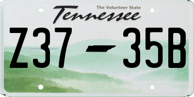 TN license plate Z3735B