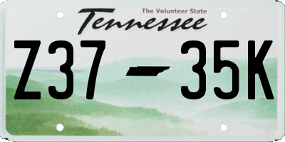 TN license plate Z3735K