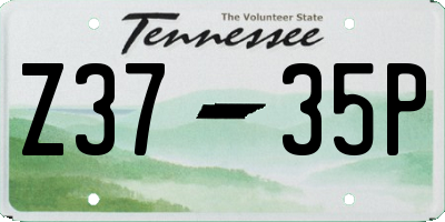 TN license plate Z3735P