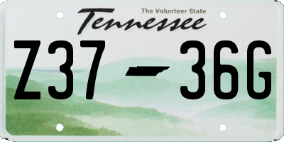 TN license plate Z3736G