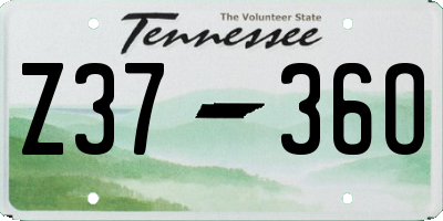 TN license plate Z3736O