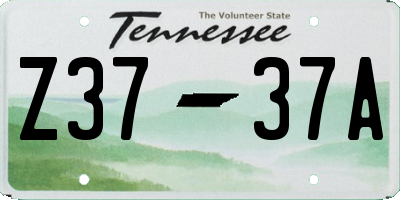 TN license plate Z3737A