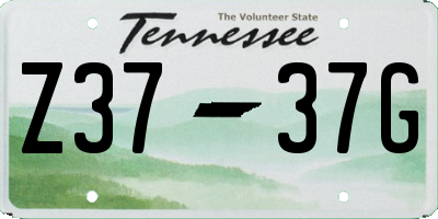 TN license plate Z3737G