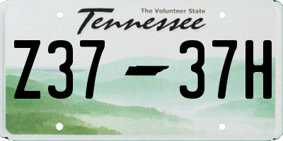 TN license plate Z3737H
