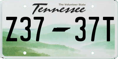 TN license plate Z3737T