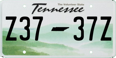TN license plate Z3737Z