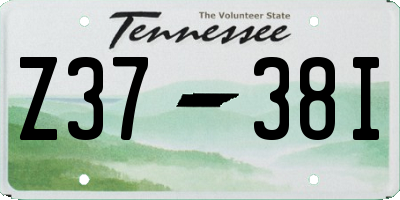 TN license plate Z3738I