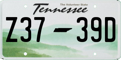TN license plate Z3739D