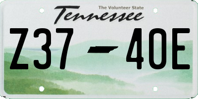 TN license plate Z3740E