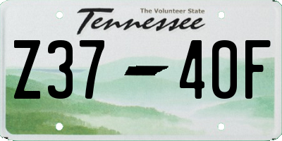 TN license plate Z3740F