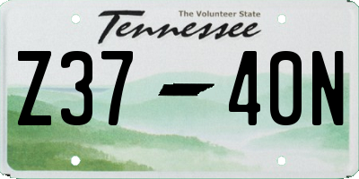 TN license plate Z3740N