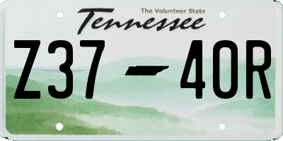 TN license plate Z3740R