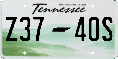 TN license plate Z3740S