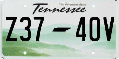 TN license plate Z3740V