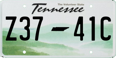 TN license plate Z3741C