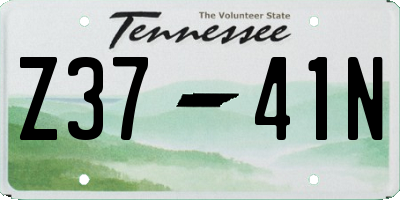 TN license plate Z3741N