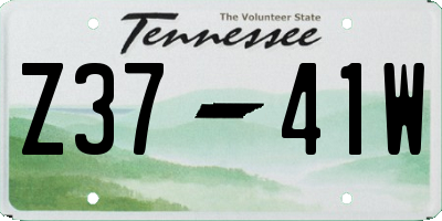 TN license plate Z3741W