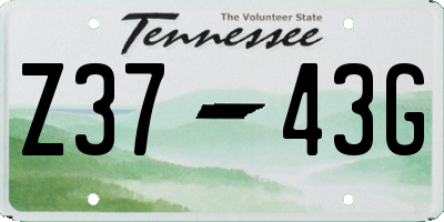 TN license plate Z3743G