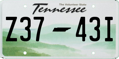 TN license plate Z3743I