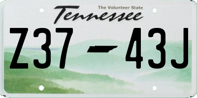 TN license plate Z3743J