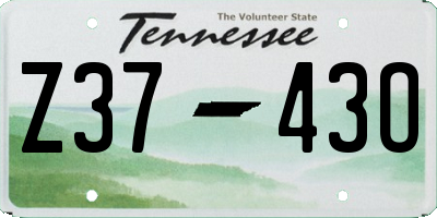 TN license plate Z3743O