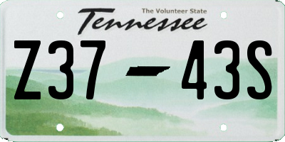 TN license plate Z3743S