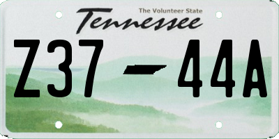 TN license plate Z3744A