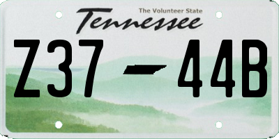 TN license plate Z3744B