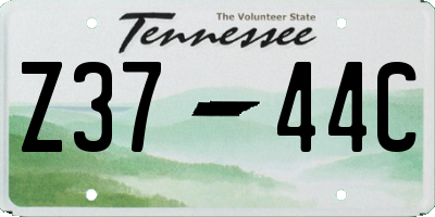 TN license plate Z3744C
