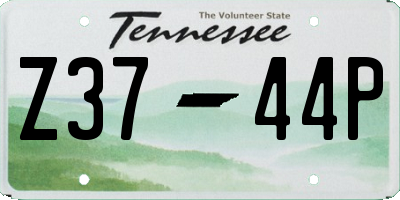 TN license plate Z3744P