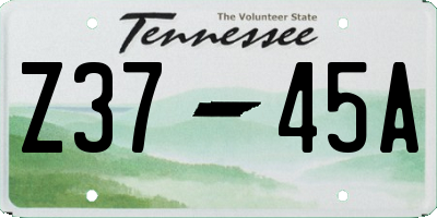 TN license plate Z3745A