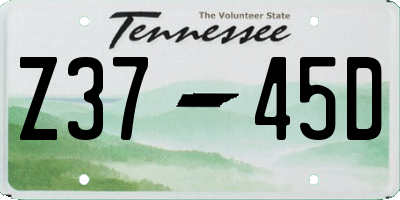 TN license plate Z3745D