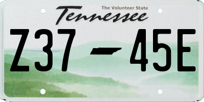 TN license plate Z3745E