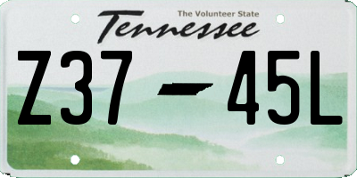 TN license plate Z3745L