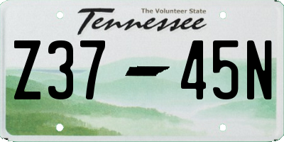 TN license plate Z3745N
