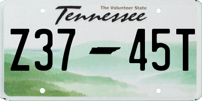 TN license plate Z3745T