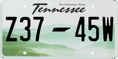 TN license plate Z3745W