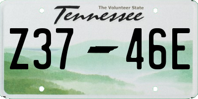 TN license plate Z3746E