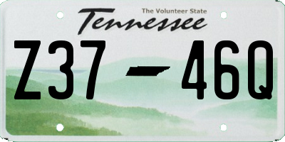 TN license plate Z3746Q