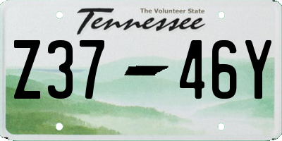 TN license plate Z3746Y