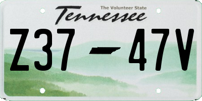 TN license plate Z3747V
