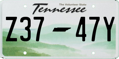 TN license plate Z3747Y