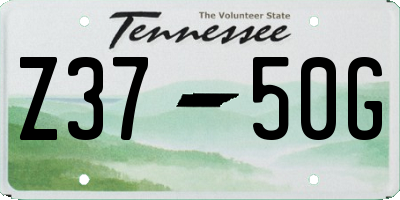 TN license plate Z3750G