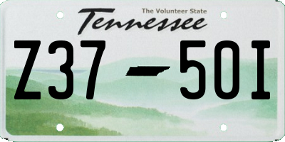 TN license plate Z3750I